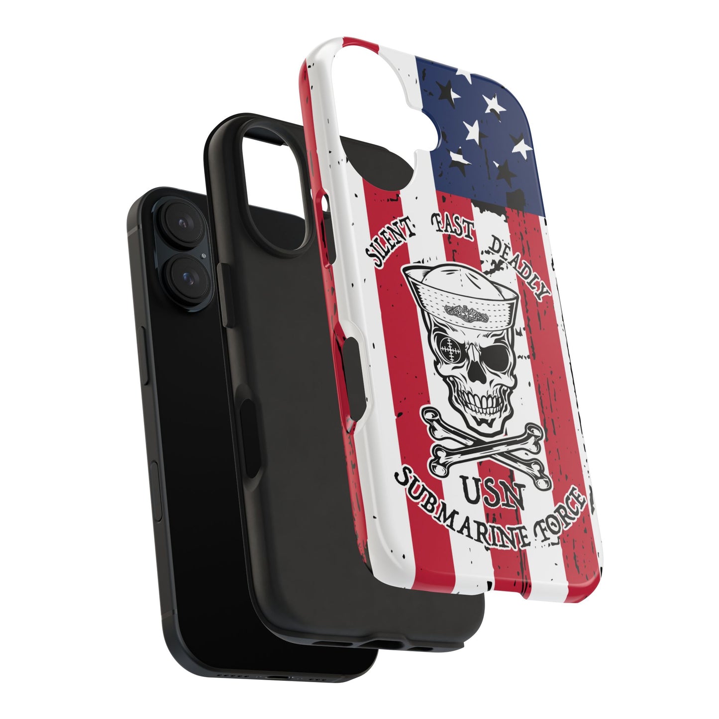 U.S. Submarine Force Skull and Crossbones Sailor Tough iPhone Case