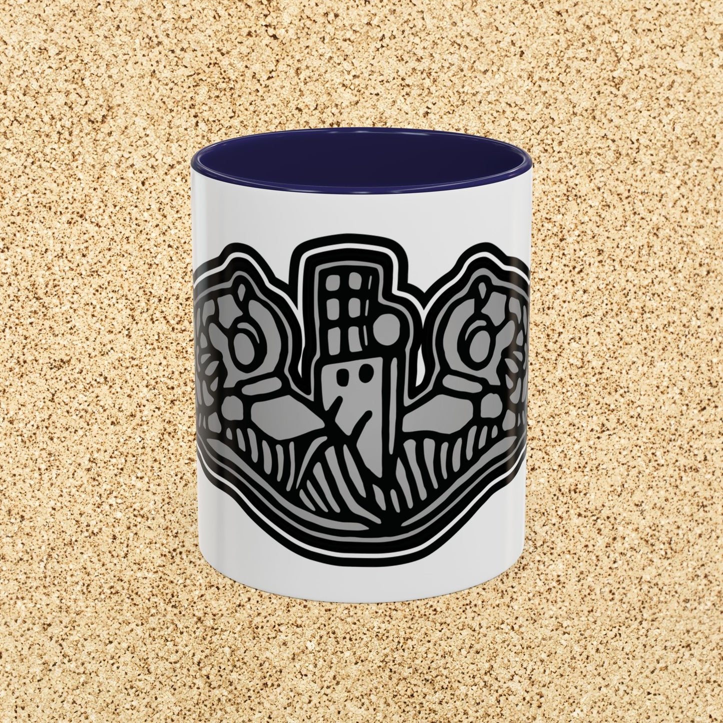 United States Navy Submarine Force Enlisted Silver Dolphins Silent Service Accent Coffee Mugs