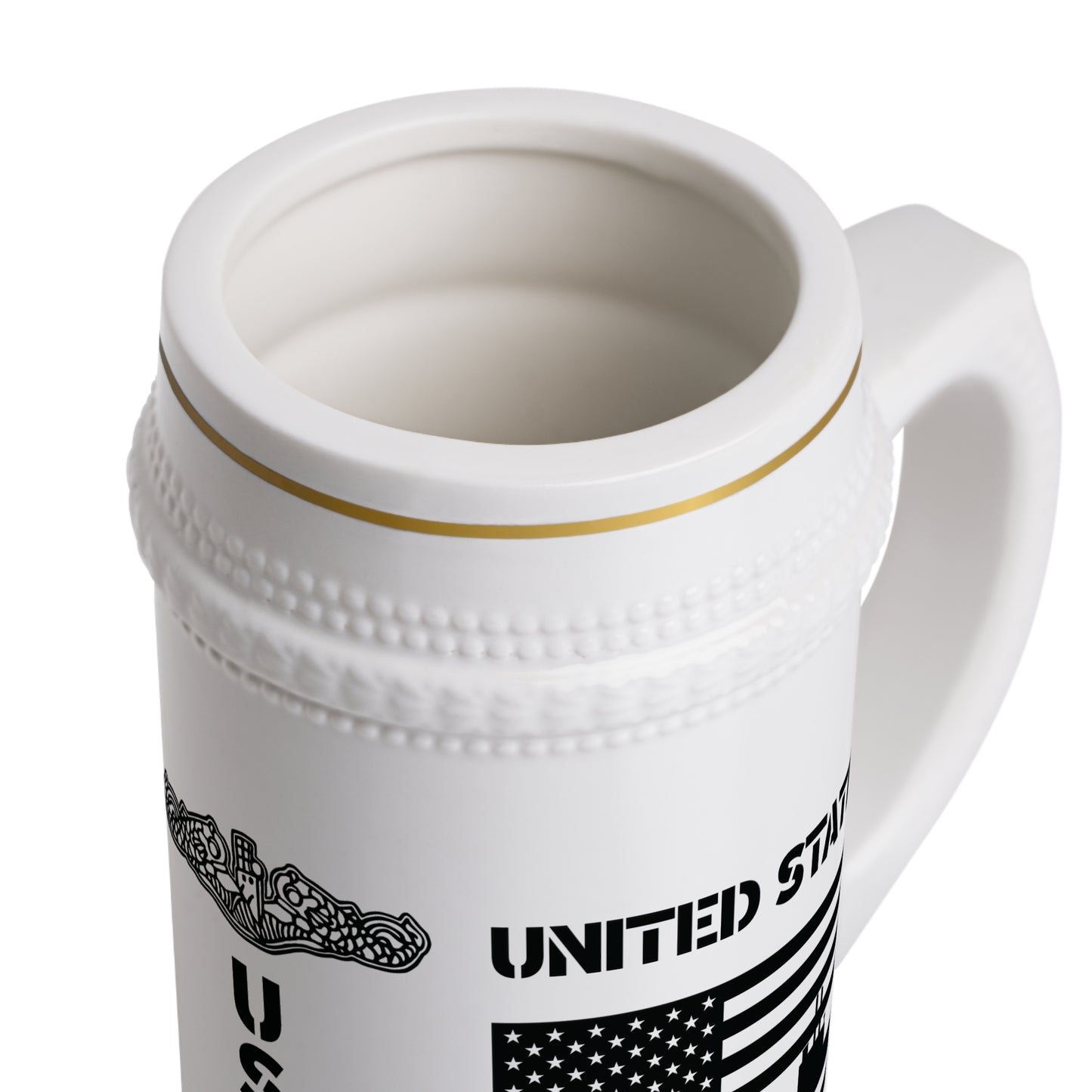 United States Silent Service Submarine Force USA Blackout Flag Beer Stein Mug
