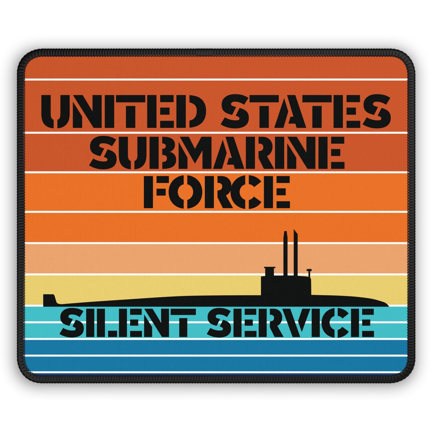 Sunset United States Submarine Force Silent Service Retro Vintage Gaming Mouse Pad