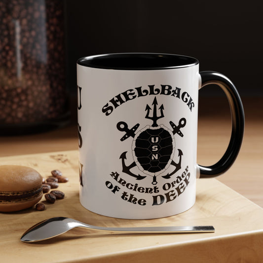 United States Navy Shellback Ancient Order of the Deep Equator Line-Crossing Ceremony Accent Coffee Mugs