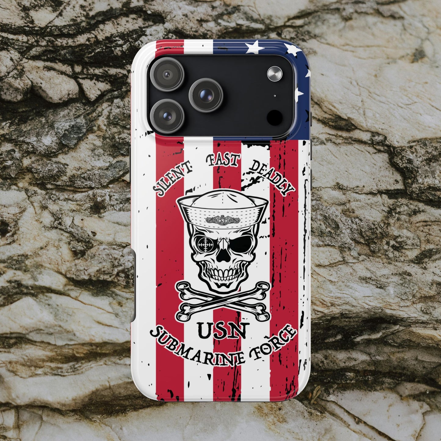 U.S. Submarine Force Skull and Crossbones Sailor Tough iPhone Case