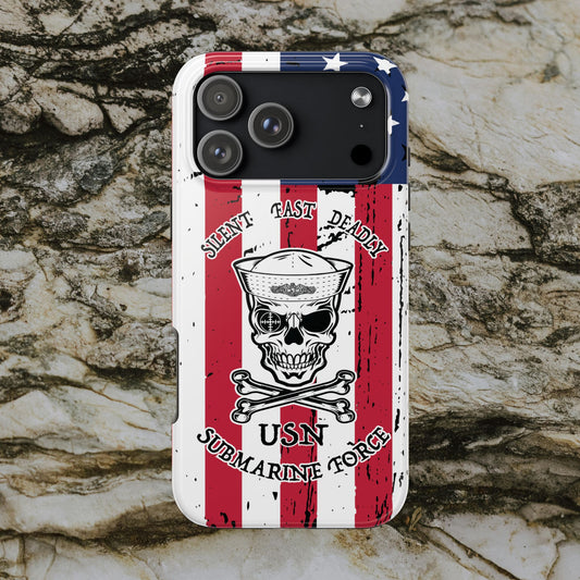 U.S. Submarine Force Skull and Crossbones Sailor Tough iPhone Case