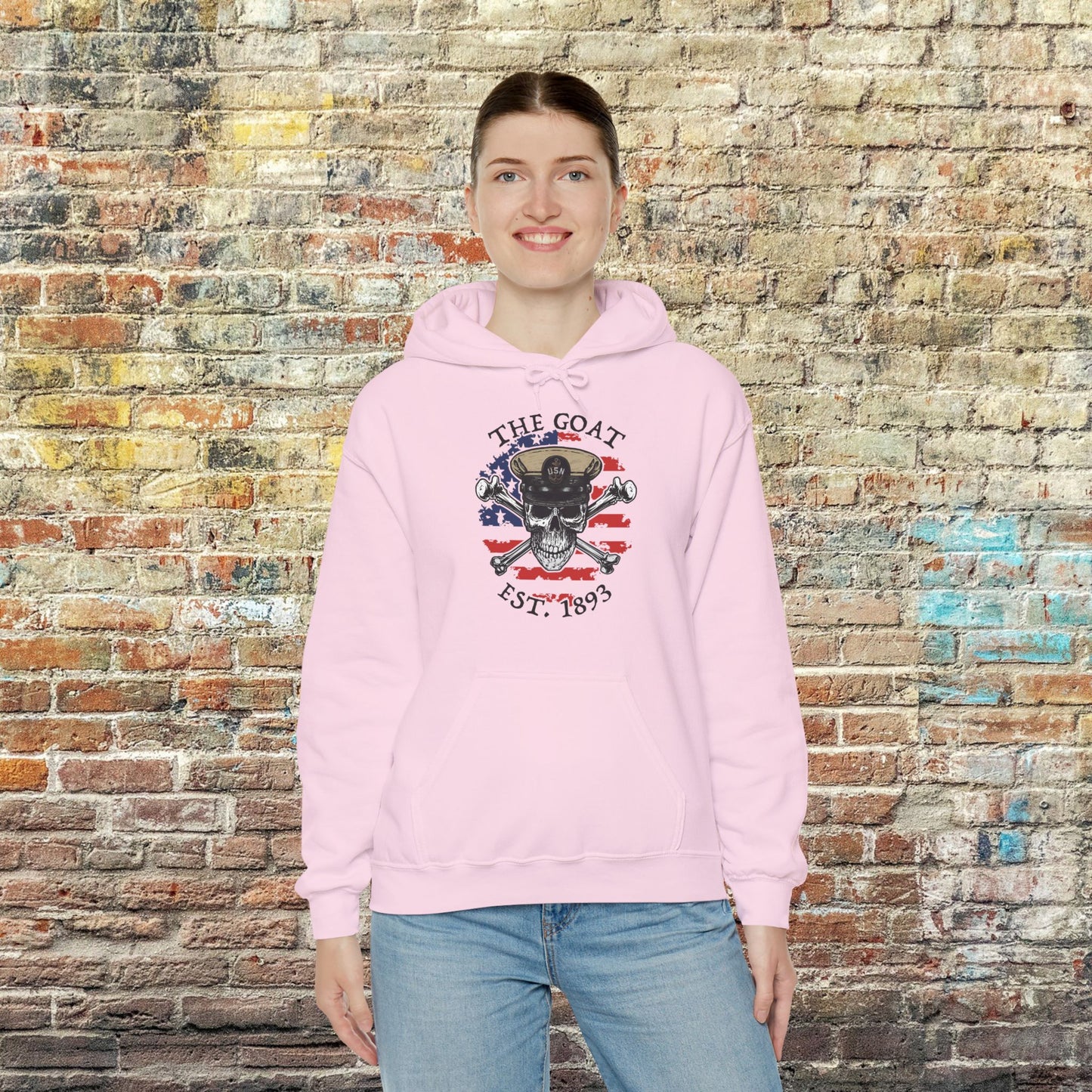 United States Naval CPO Skull Crossbones The Goat Est 1893 Unisex Heavy Blend™ Hooded Sweatshirt