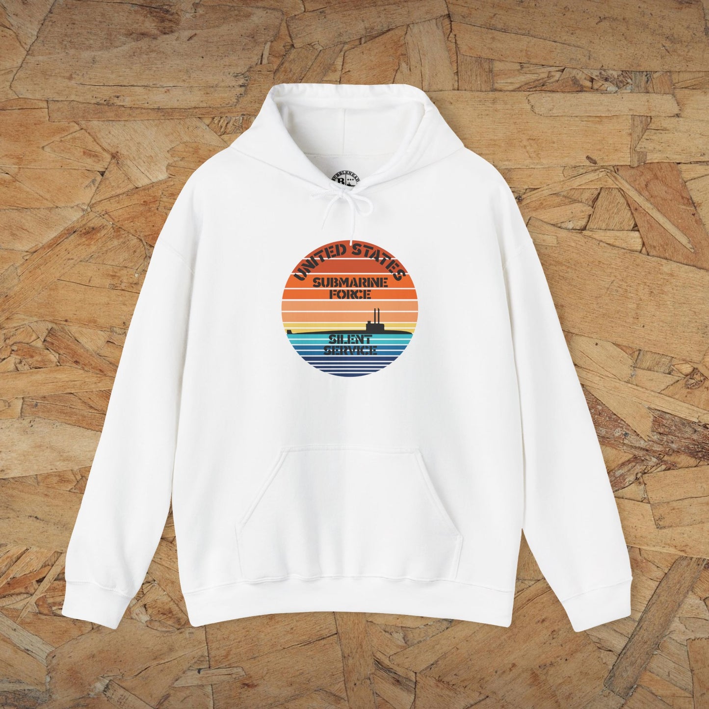 Sunset United States Submarine Force Silent Service Vintage Unisex Heavy Blend™ Hooded Sweatshirt
