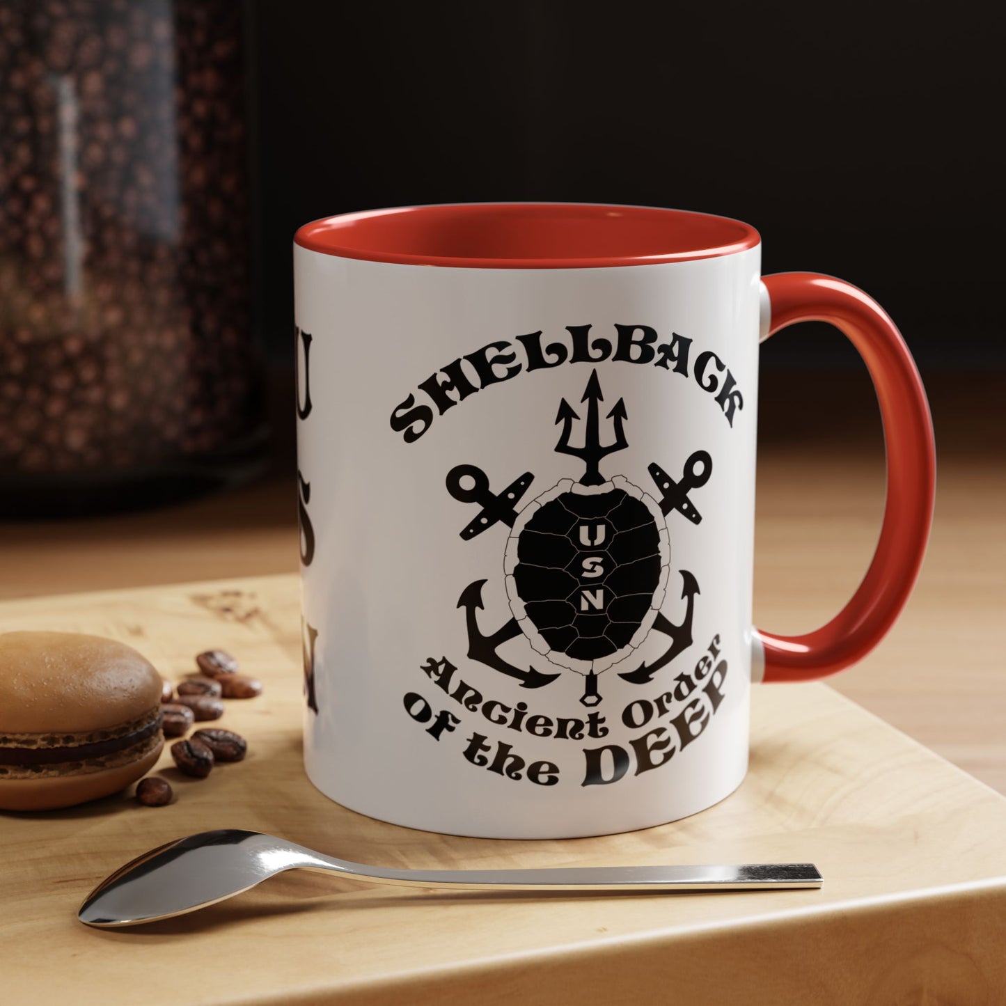 United States Navy Shellback Ancient Order of the Deep Equator Line-Crossing Ceremony Accent Coffee Mugs