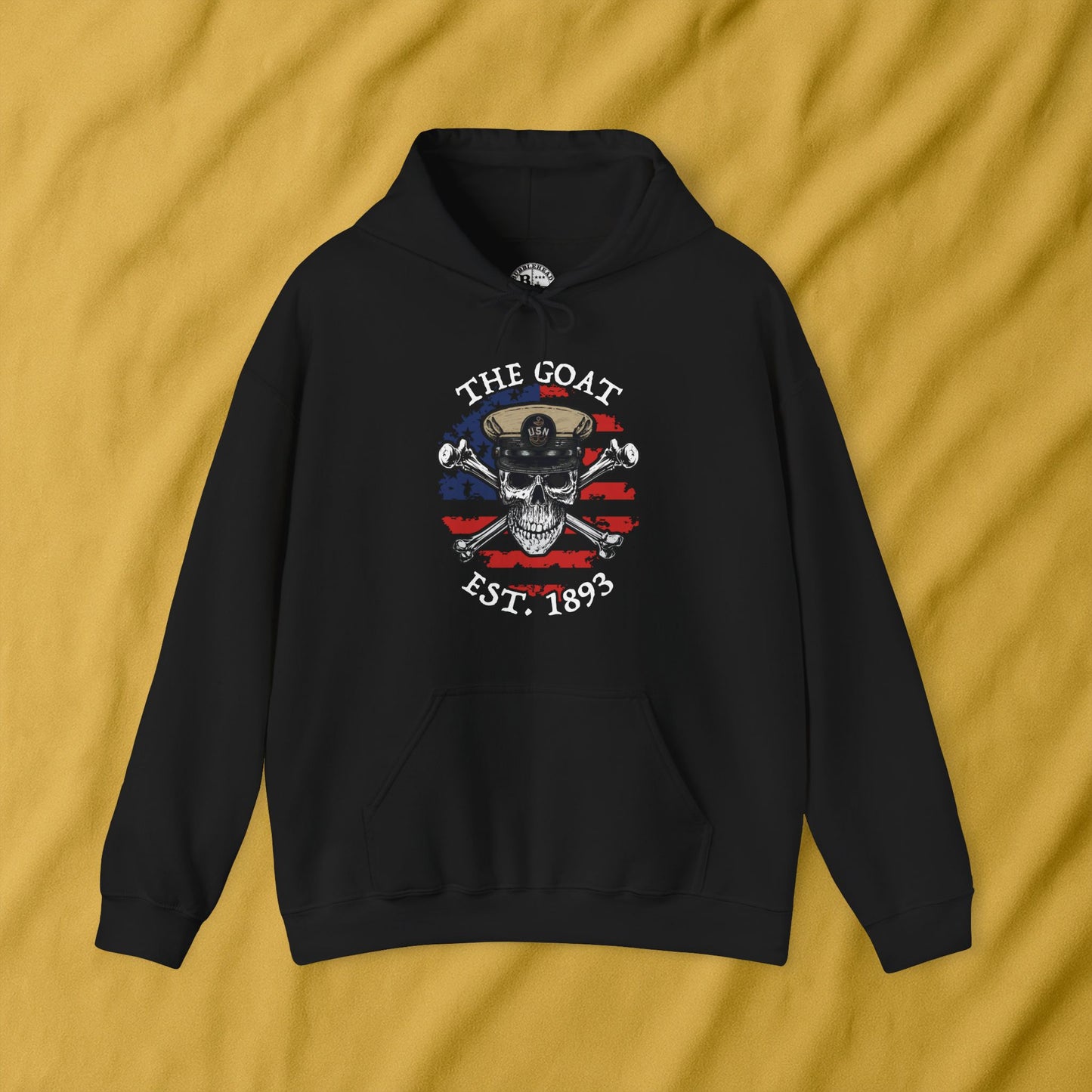 United States Naval CPO Skull Crossbones The Goat Est 1893 Unisex Heavy Blend™ Hooded Sweatshirt