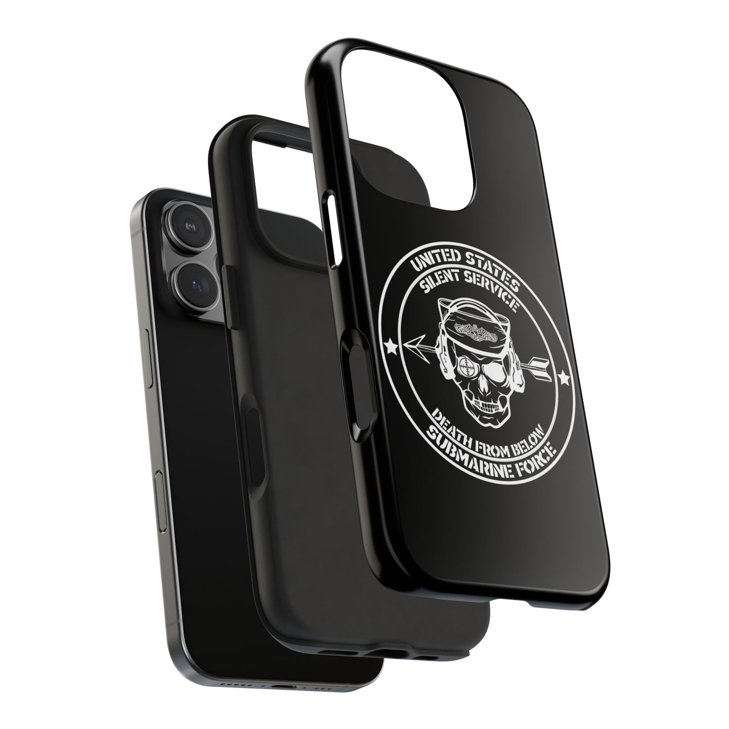 U.S. Submarine Force Silent Service Death From Below Sailor Skull Tough iPhone Case