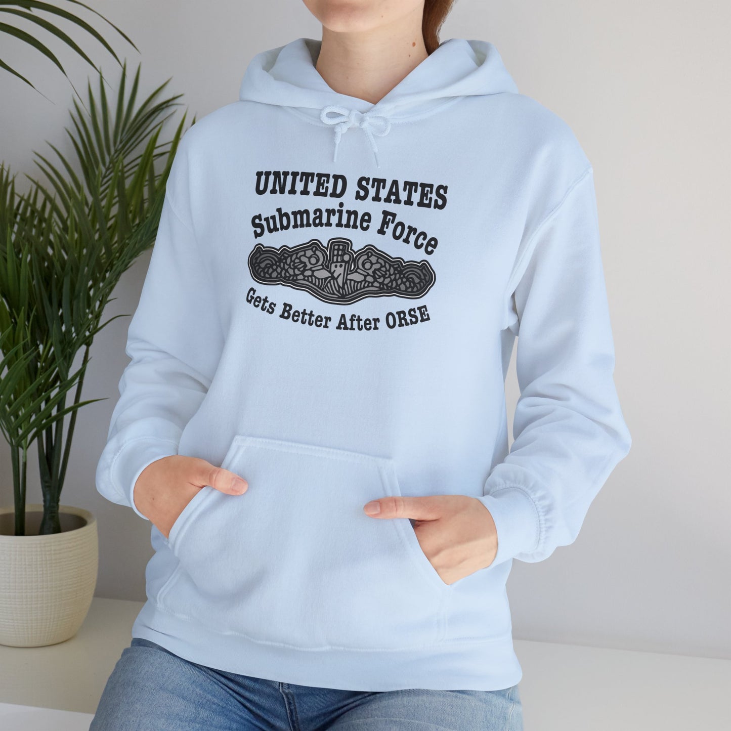 United States Submarine Force Gets Better After ORSE Silver Dolphins Unisex Heavy Blend™ Hooded Sweatshirt