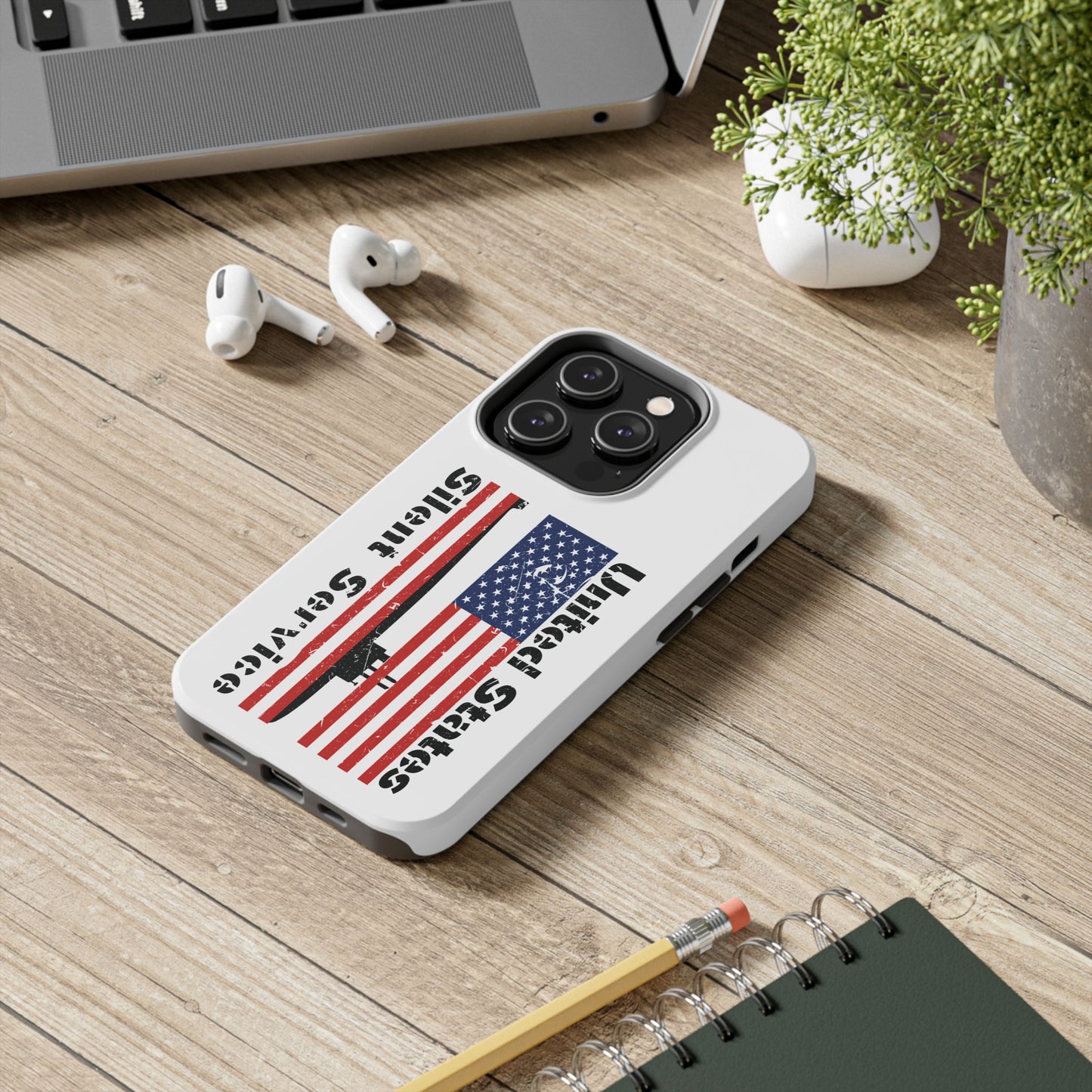 United States Submarine Silent Service Distressed Flag Tough iPhone Case