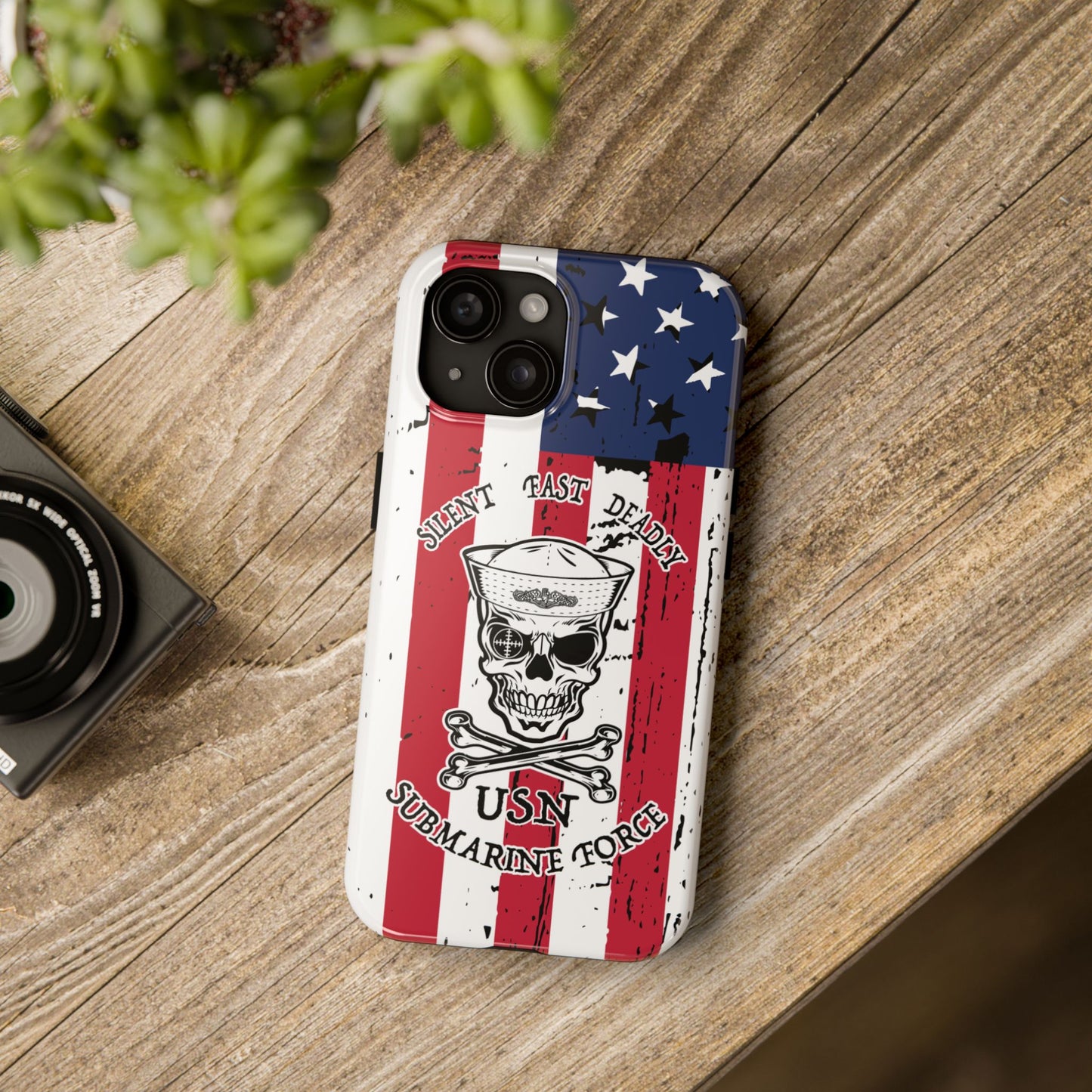 U.S. Submarine Force Skull and Crossbones Sailor Tough iPhone Case