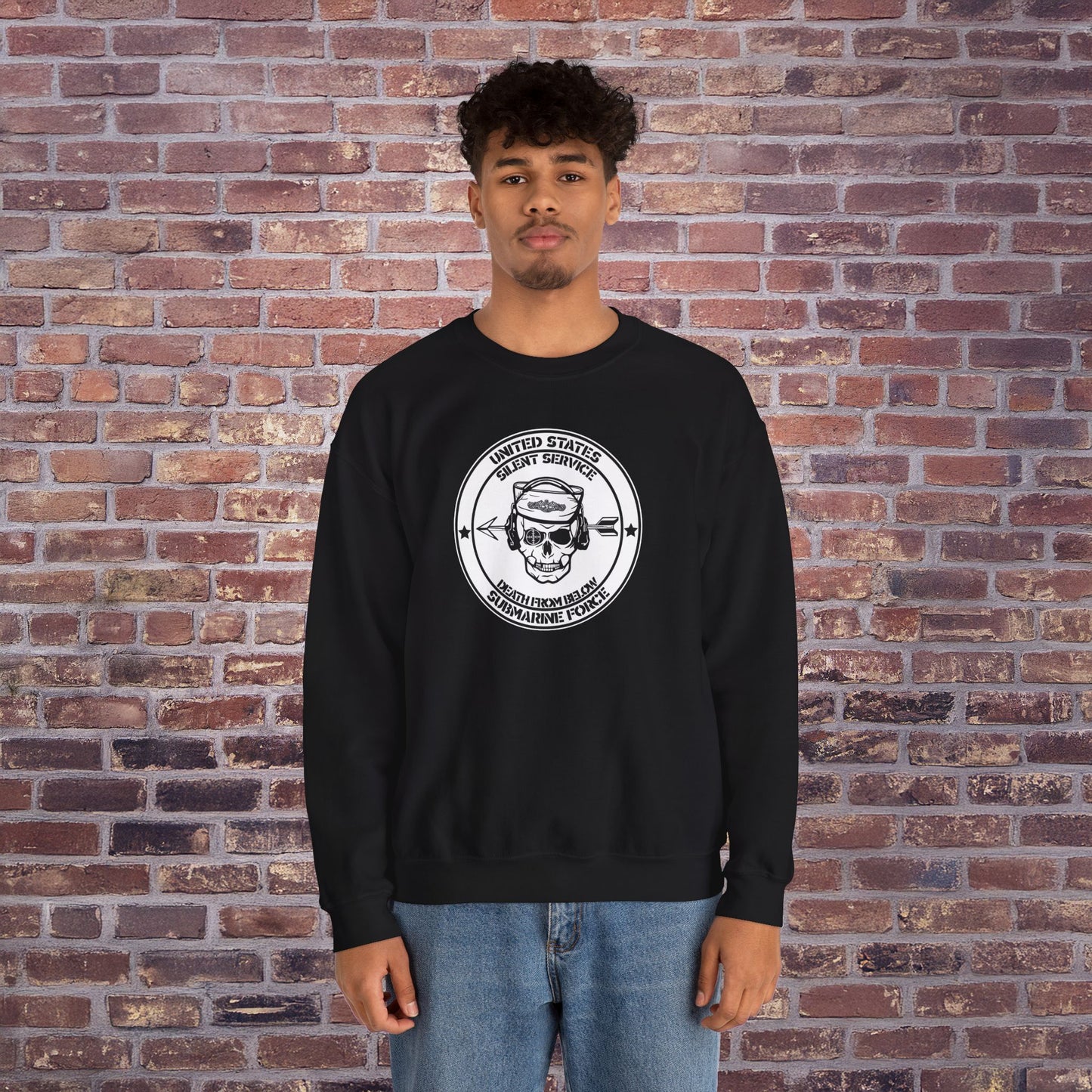 United States Submarine Force Silent Service Death From Below Unisex Heavy Blend™ Crewneck Sweatshirt