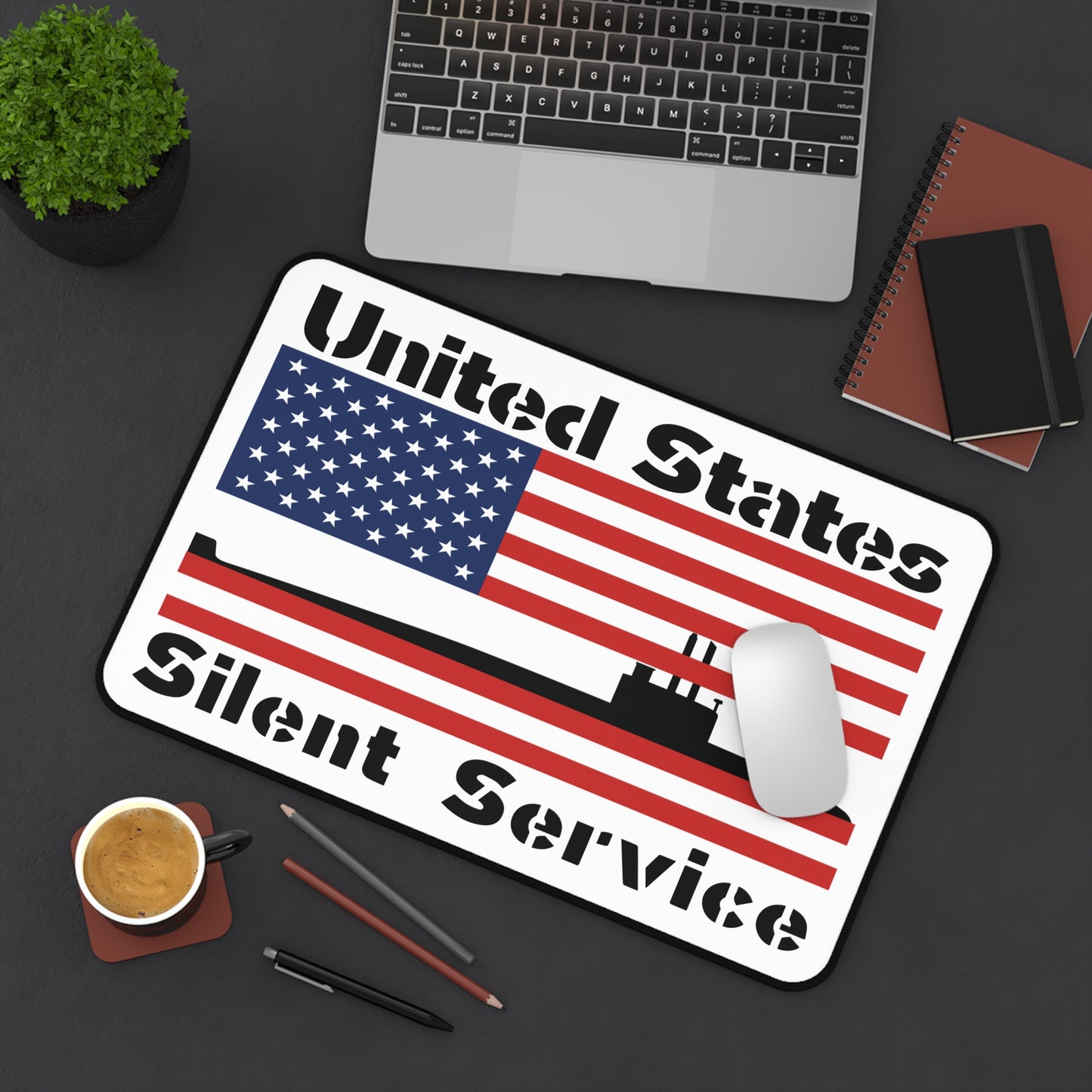 United States Silent Service Submarine Force American Flag Desk Mat