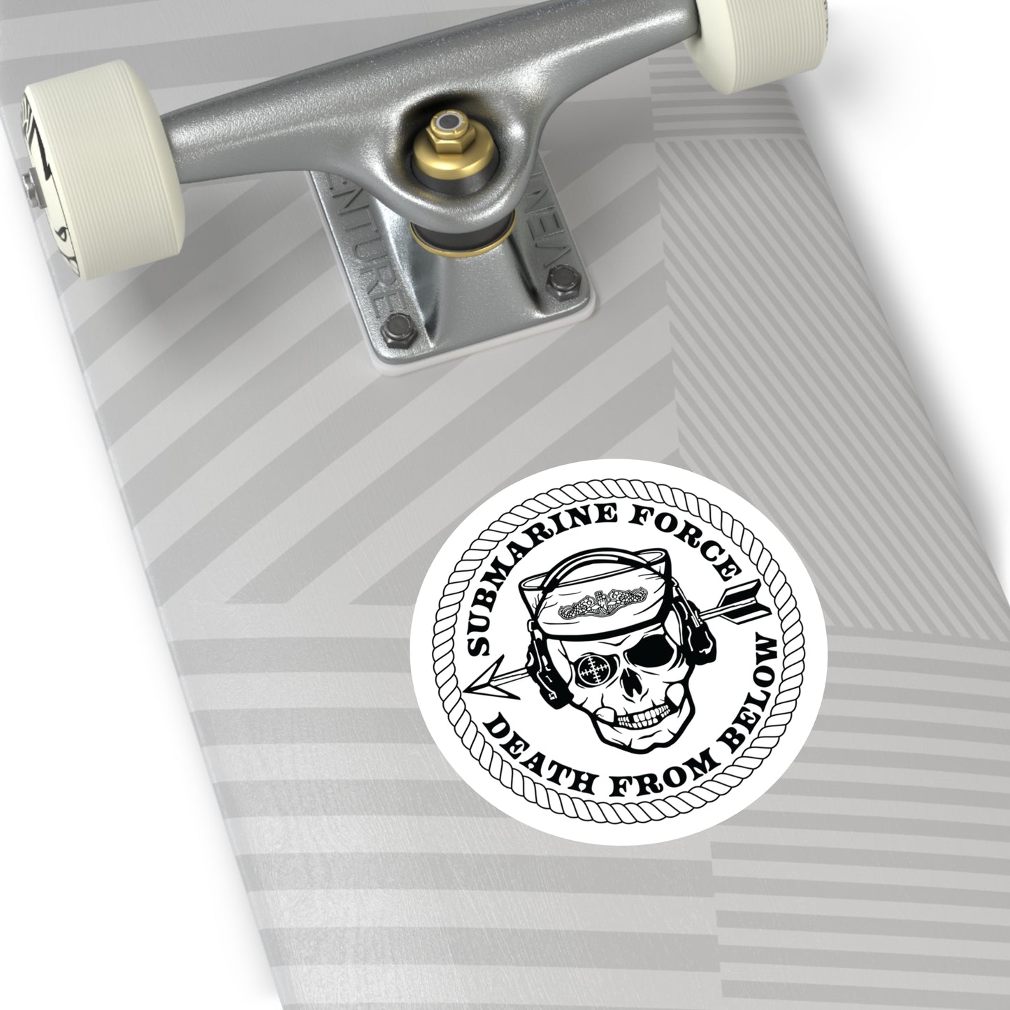 United States Submarine Force Silent Service Death From Below Submarine Sailor Skull Round Stickers, Indoor\Outdoor