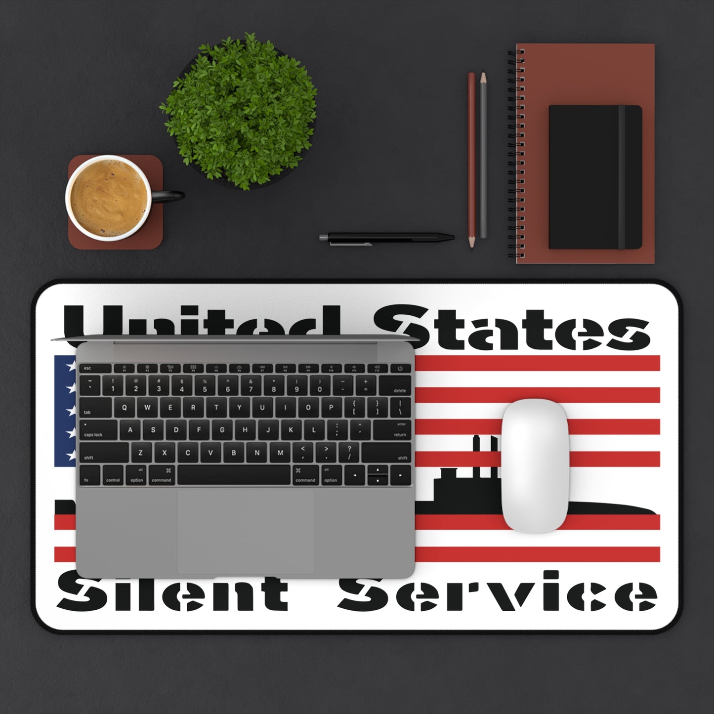 United States Silent Service Submarine Force American Flag Desk Mat