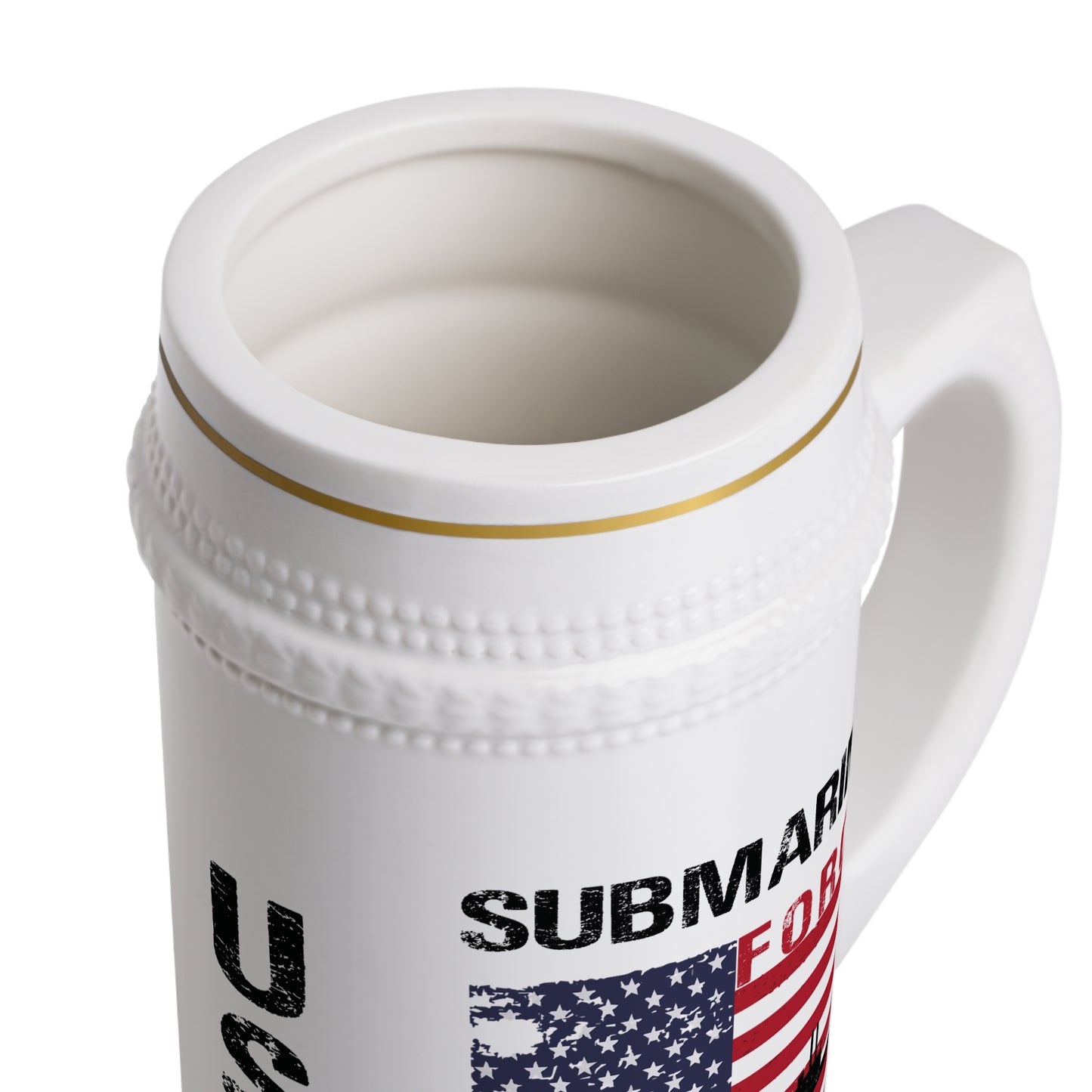 United States Submarine Force Veteran USA Flag Stein Mug