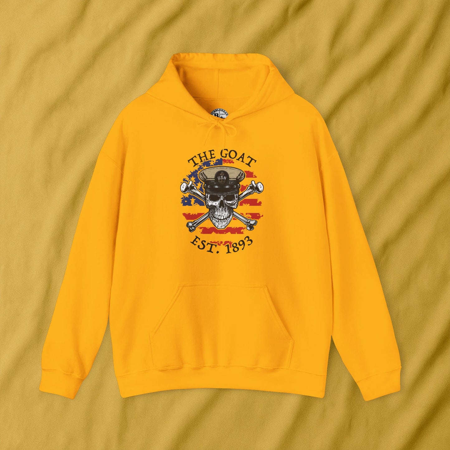 United States Naval CPO Skull Crossbones The Goat Est 1893 Unisex Heavy Blend™ Hooded Sweatshirt