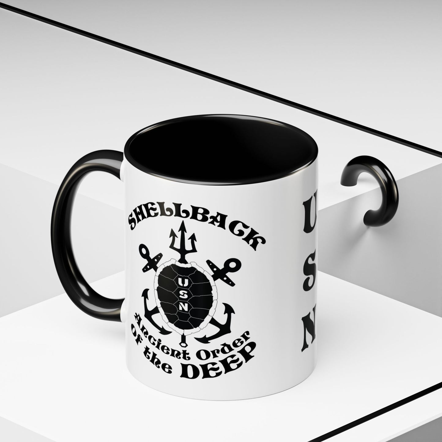 United States Navy Shellback Ancient Order of the Deep Equator Line-Crossing Ceremony Accent Coffee Mugs