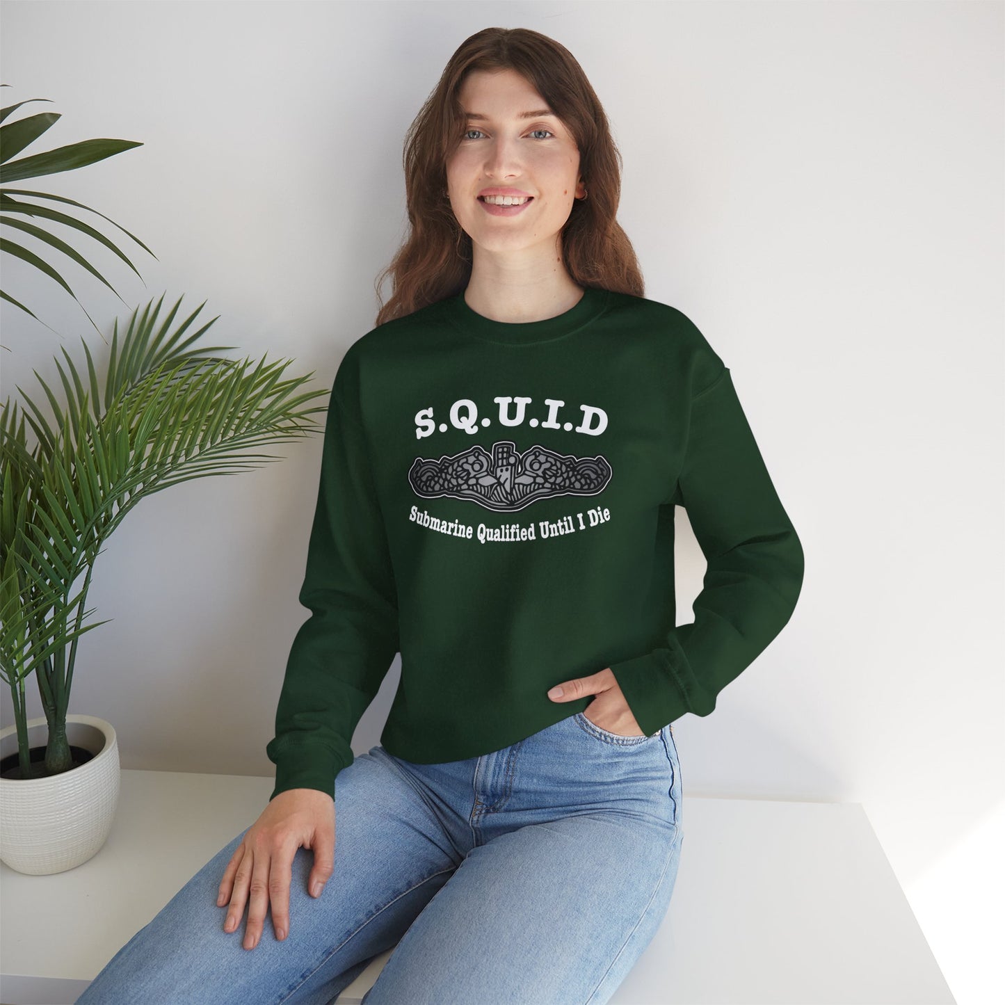 United States S.Q.U.I.D. Submarine Qualified Until I Die Unisex Heavy Blend™ Crewneck Sweatshirt