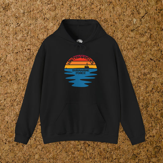 Sunset United States Submarine Force Half Vintage Unisex Heavy Blend™ Hooded Sweatshirt