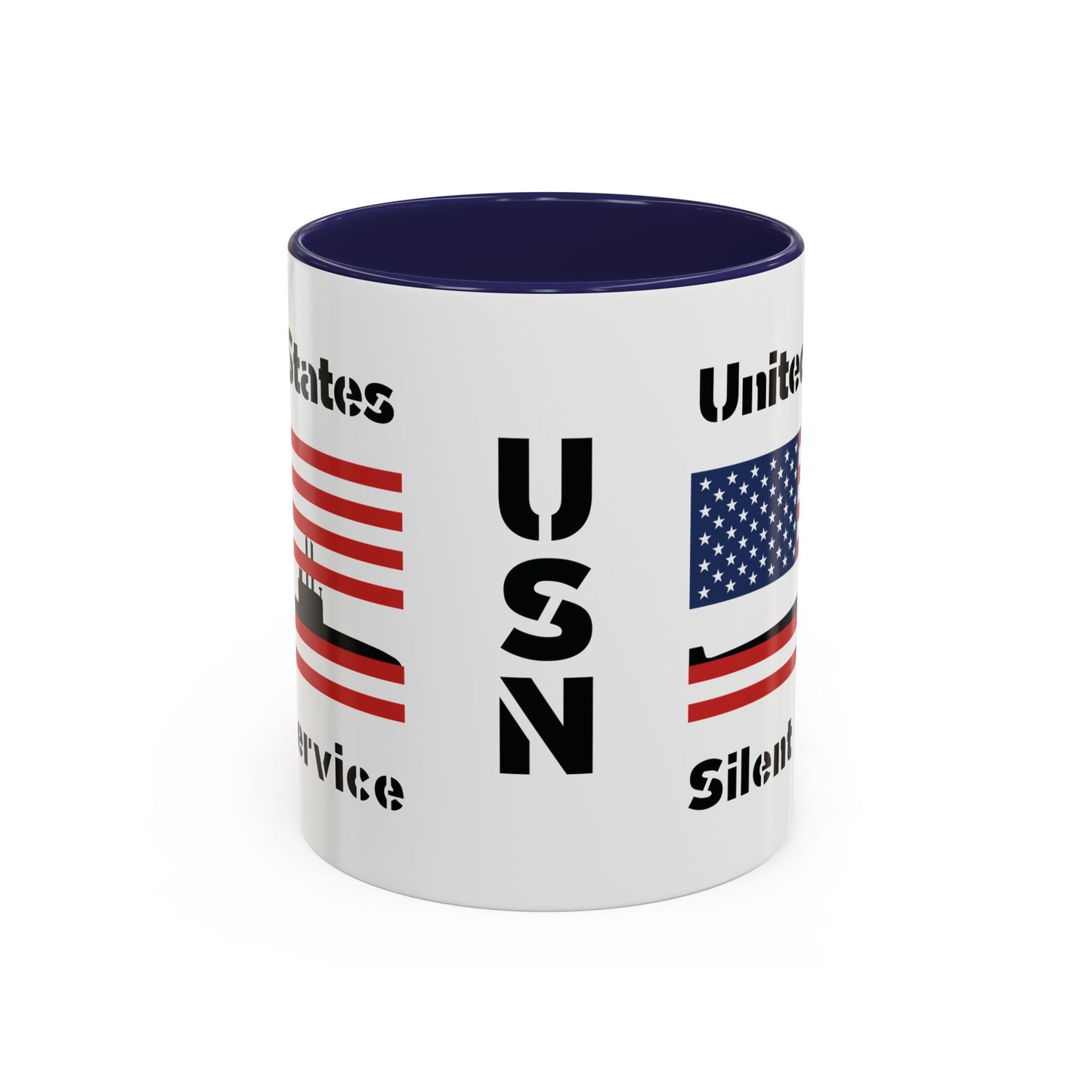 United States Navy Submarine Force Silent Service American Flag Accent Coffee Mugs