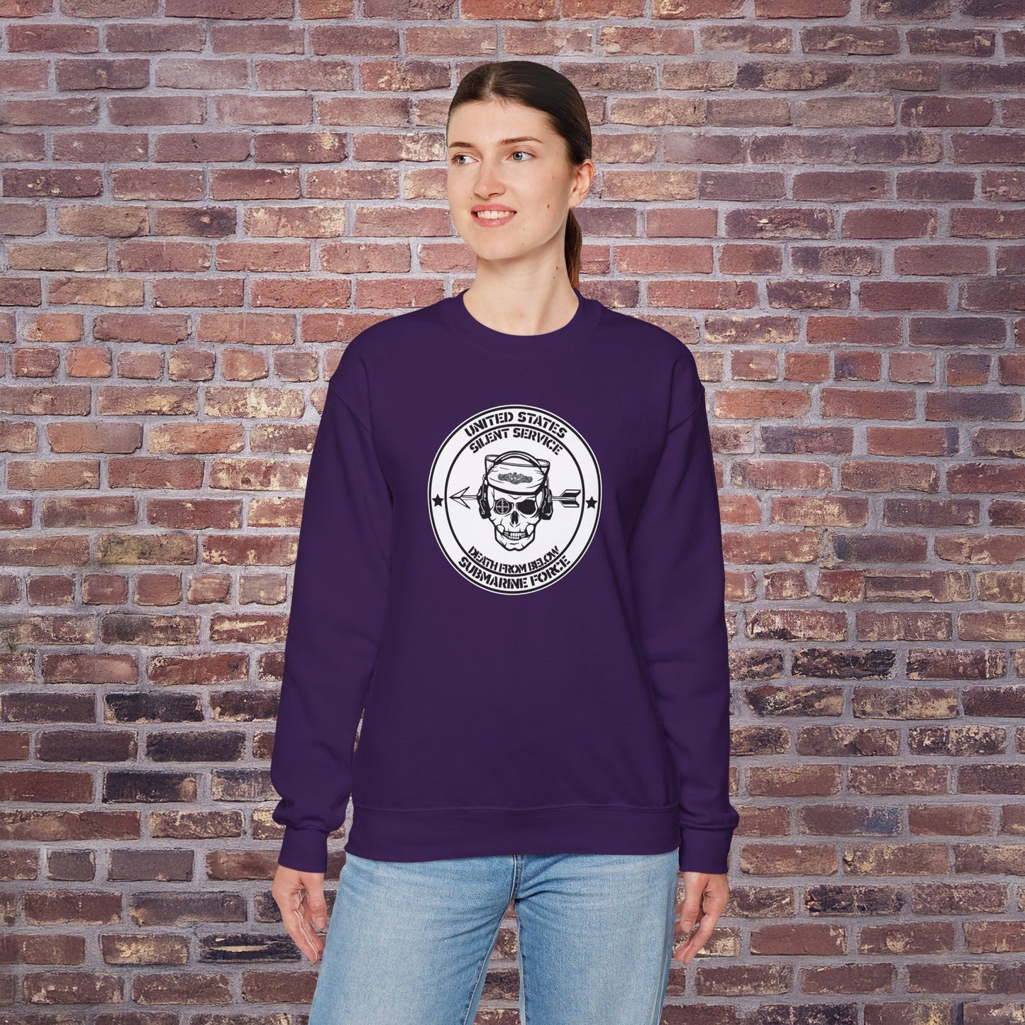 United States Submarine Force Silent Service Death From Below Unisex Heavy Blend™ Crewneck Sweatshirt