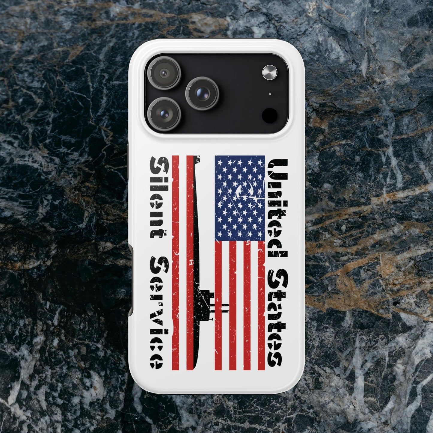 United States Submarine Silent Service Distressed Flag Tough iPhone Case