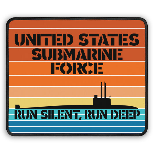 Sunset United States Submarine Force Run Silent Run Deep Retro Vintage Gaming Mouse Pad