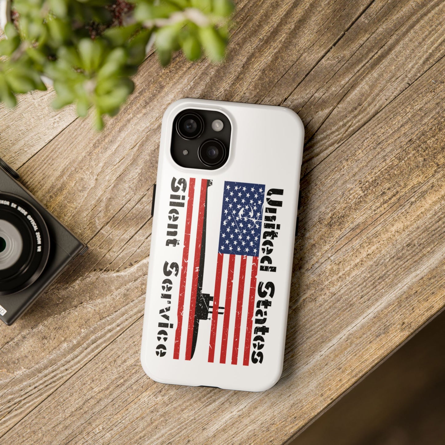 United States Submarine Silent Service Distressed Flag Tough iPhone Case