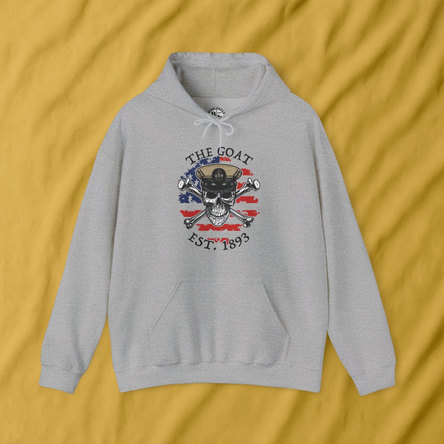 United States Naval CPO Skull Crossbones The Goat Est 1893 Unisex Heavy Blend™ Hooded Sweatshirt