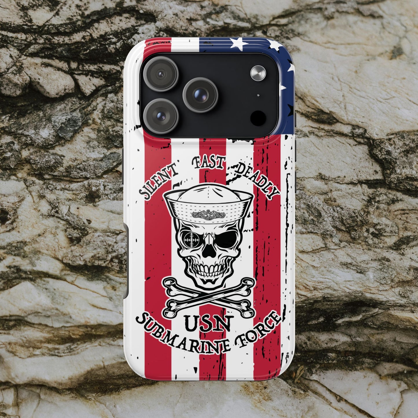 U.S. Submarine Force Skull and Crossbones Sailor Tough iPhone Case