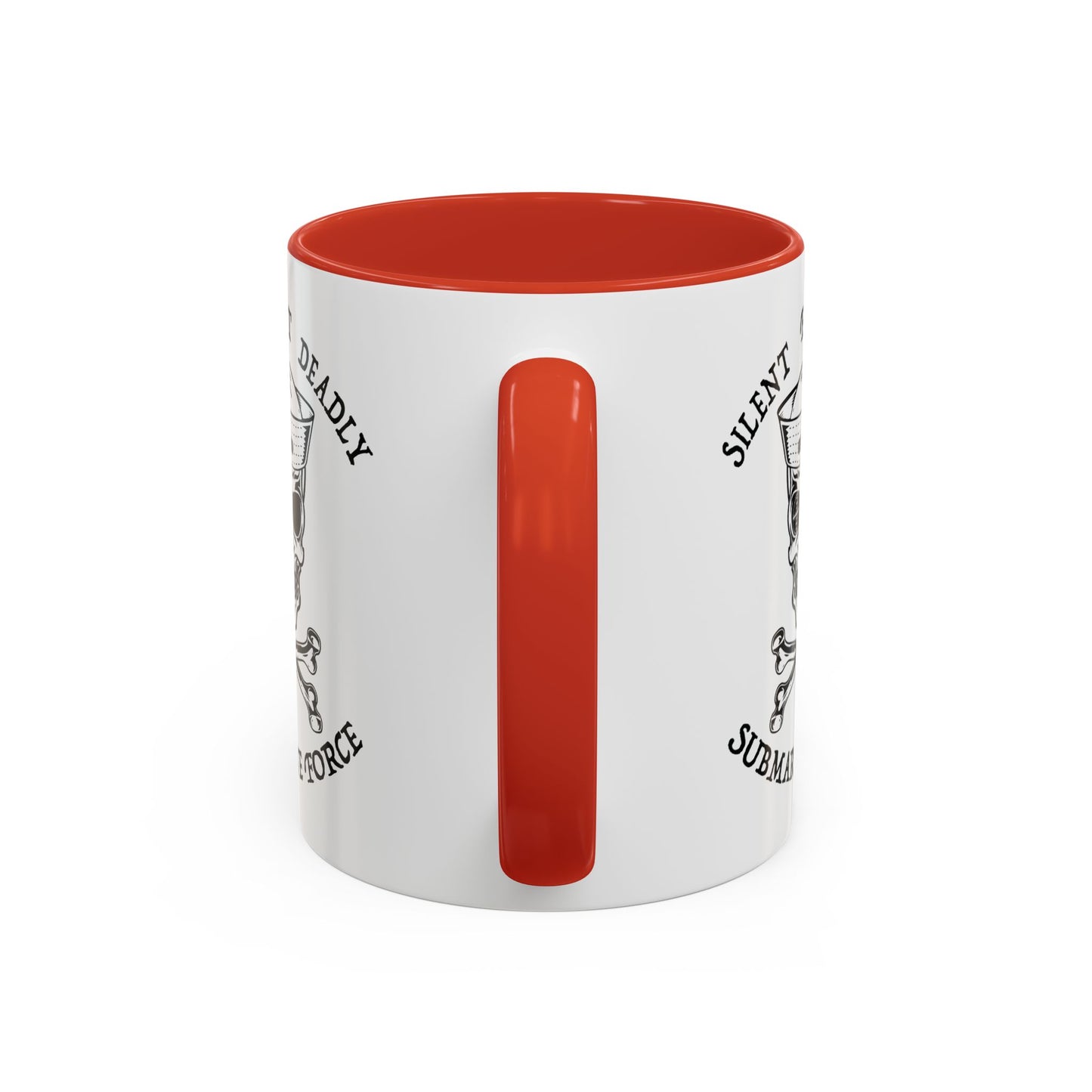 USN Submarine Force Silent Fast Deadly Skull & Crossbones Sailor Accent Coffee Mugs