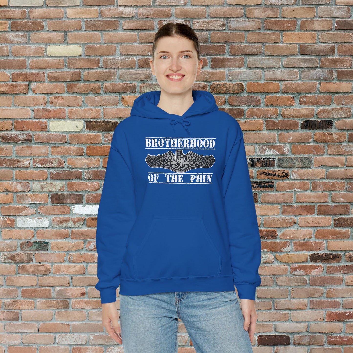 United States Brotherhood of the Phin Submarine Silver Dolphins Unisex Heavy Blend™ Hooded Sweatshirt