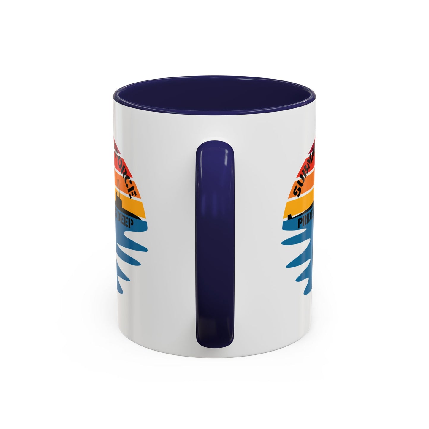 Sunrise United States Navy Submarine Force Pride Runs Deep Accent Coffee Mugs
