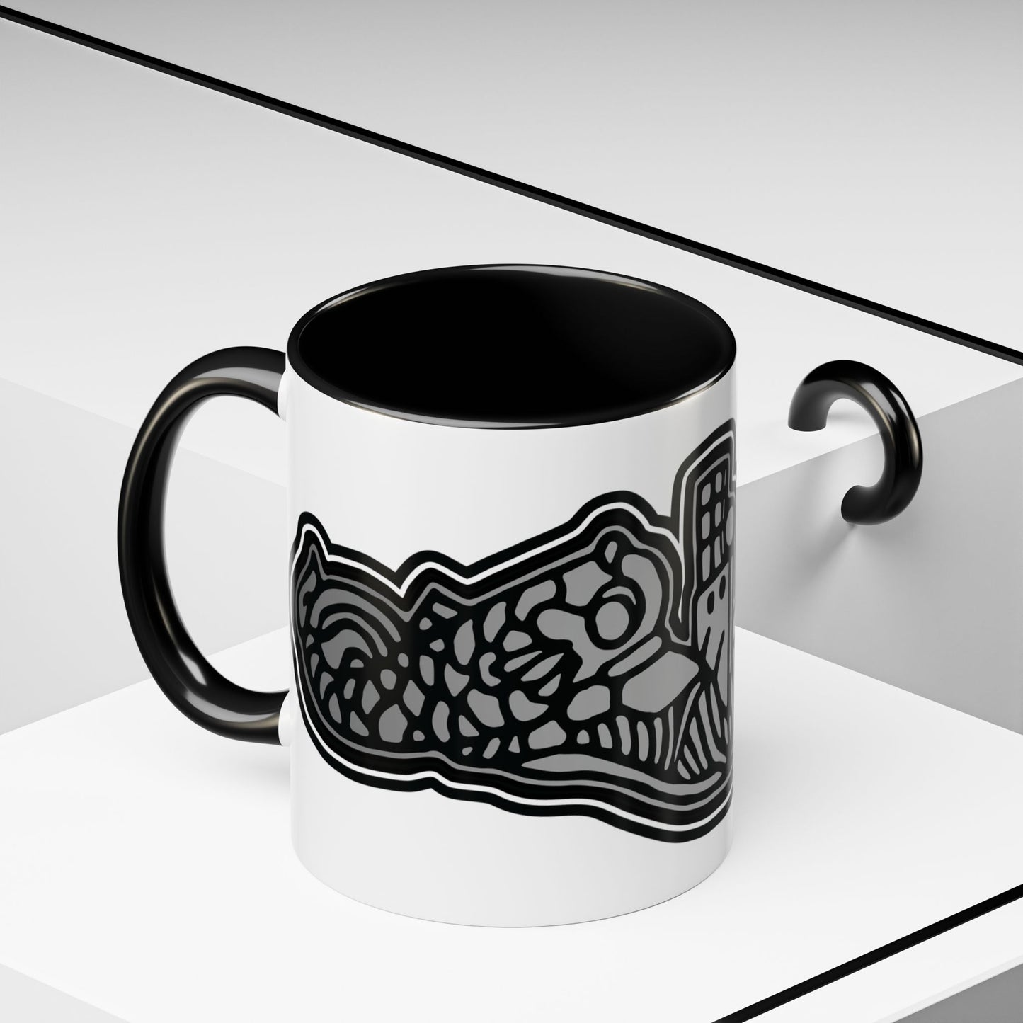 United States Navy Submarine Force Enlisted Silver Dolphins Silent Service Accent Coffee Mugs