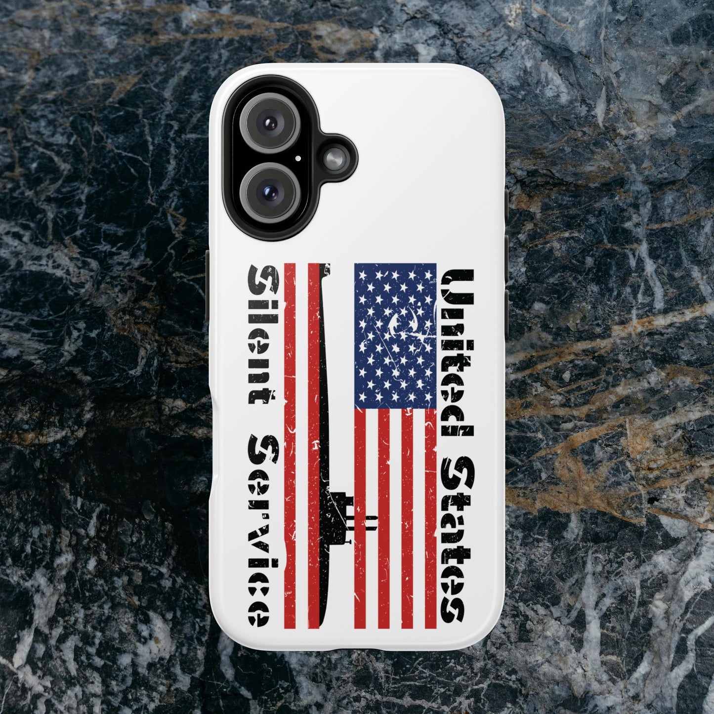United States Submarine Silent Service Distressed Flag Tough iPhone Case
