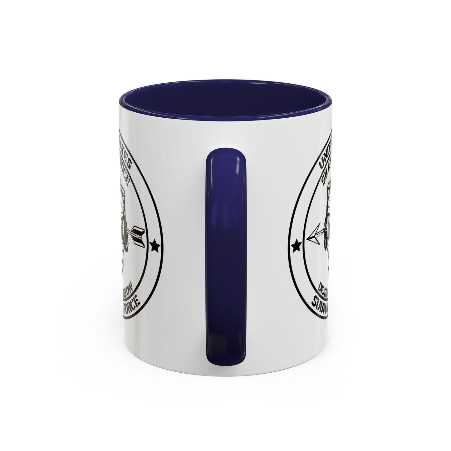 US Navy Submarine Force Silent Service Death From Below Sailor Skull Accent Coffee Mug
