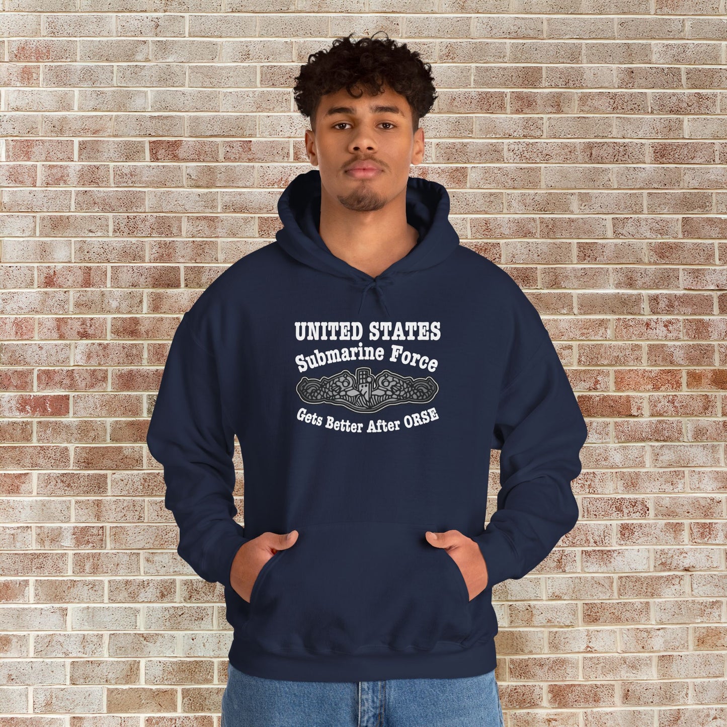 United States Submarine Force Gets Better After ORSE Silver Dolphins Unisex Heavy Blend™ Hooded Sweatshirt