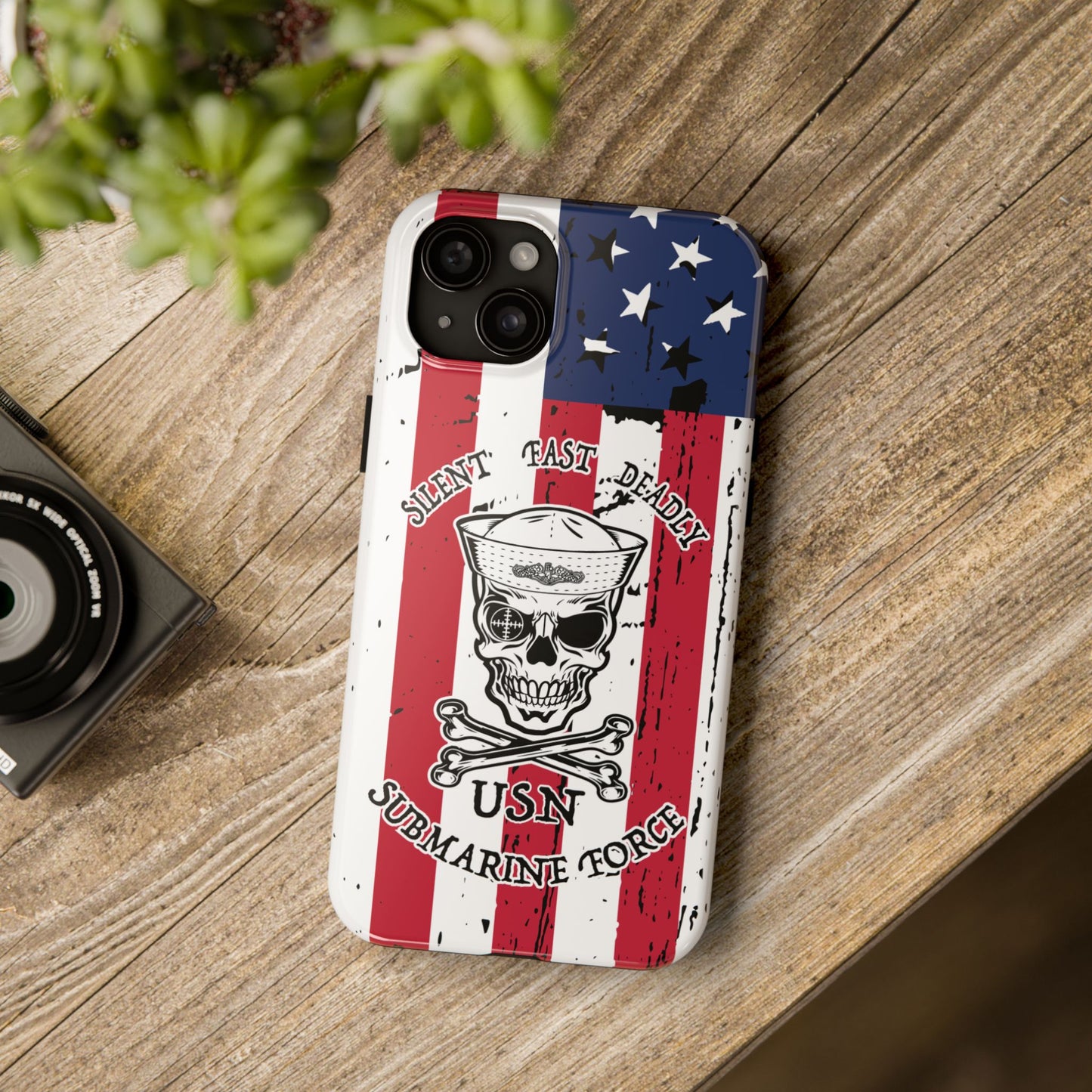 U.S. Submarine Force Skull and Crossbones Sailor Tough iPhone Case
