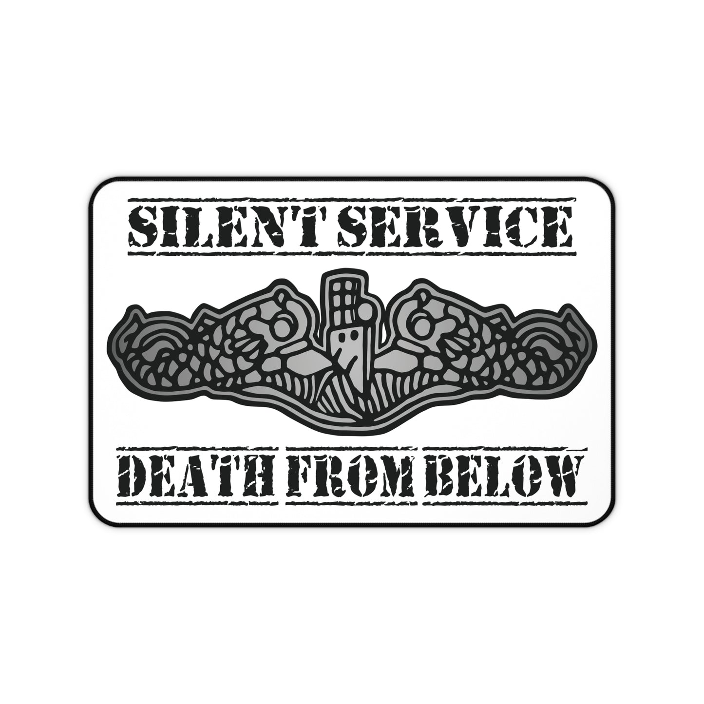 US Submarine Force Silver Dolphins Silent Service Death From Below Desk Mat