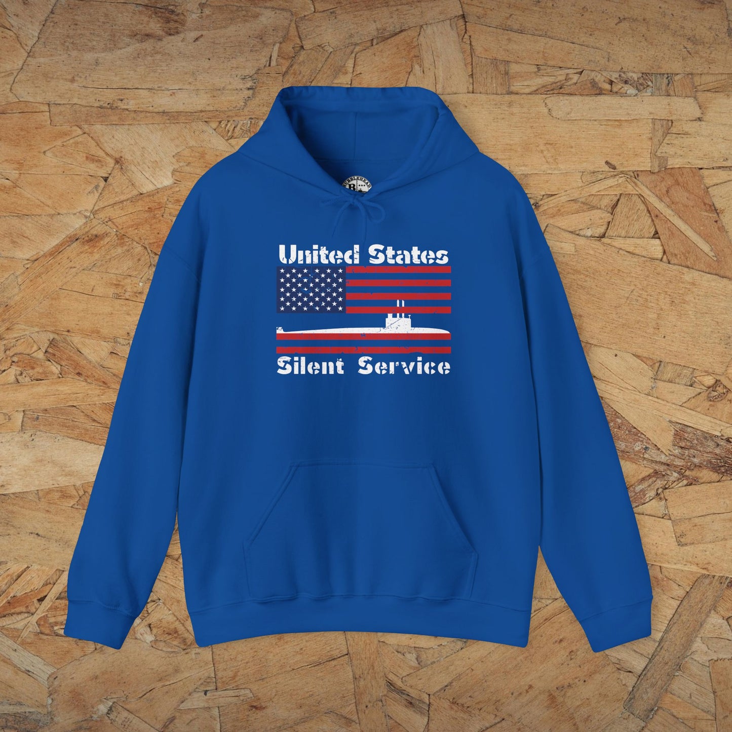 United States Submarine Silent Service Distressed USA Flag Unisex Heavy Blend™ Hooded Sweatshirt