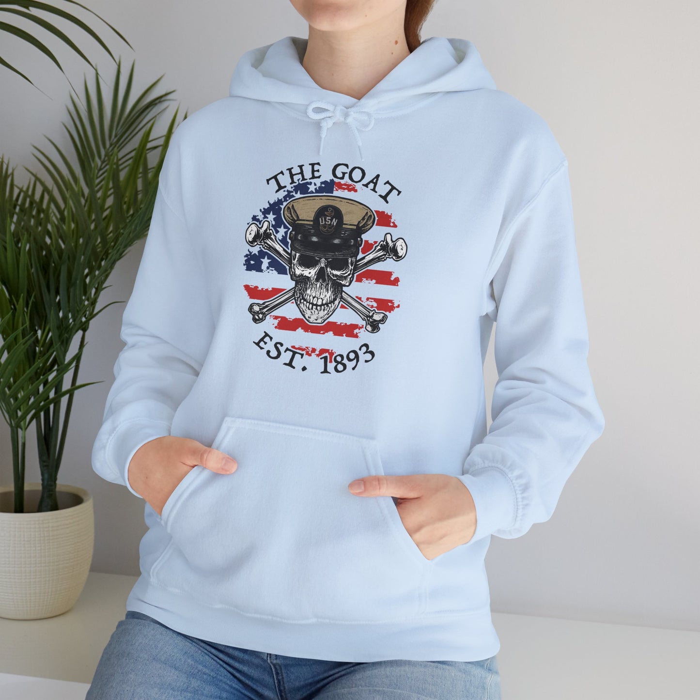 United States Naval CPO Skull Crossbones The Goat Est 1893 Unisex Heavy Blend™ Hooded Sweatshirt