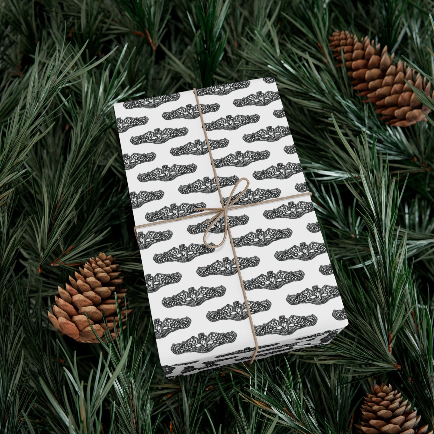 United States Navy Submarine Force Dolphins White Gift Wrap Papers