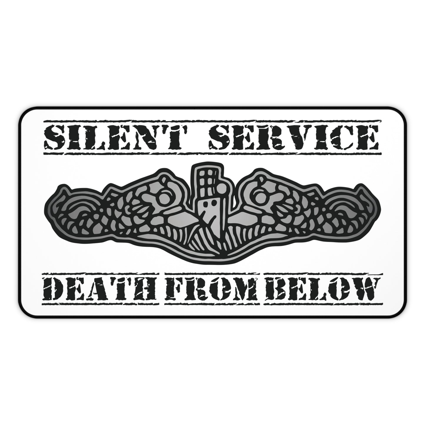 US Submarine Force Silver Dolphins Silent Service Death From Below Desk Mat