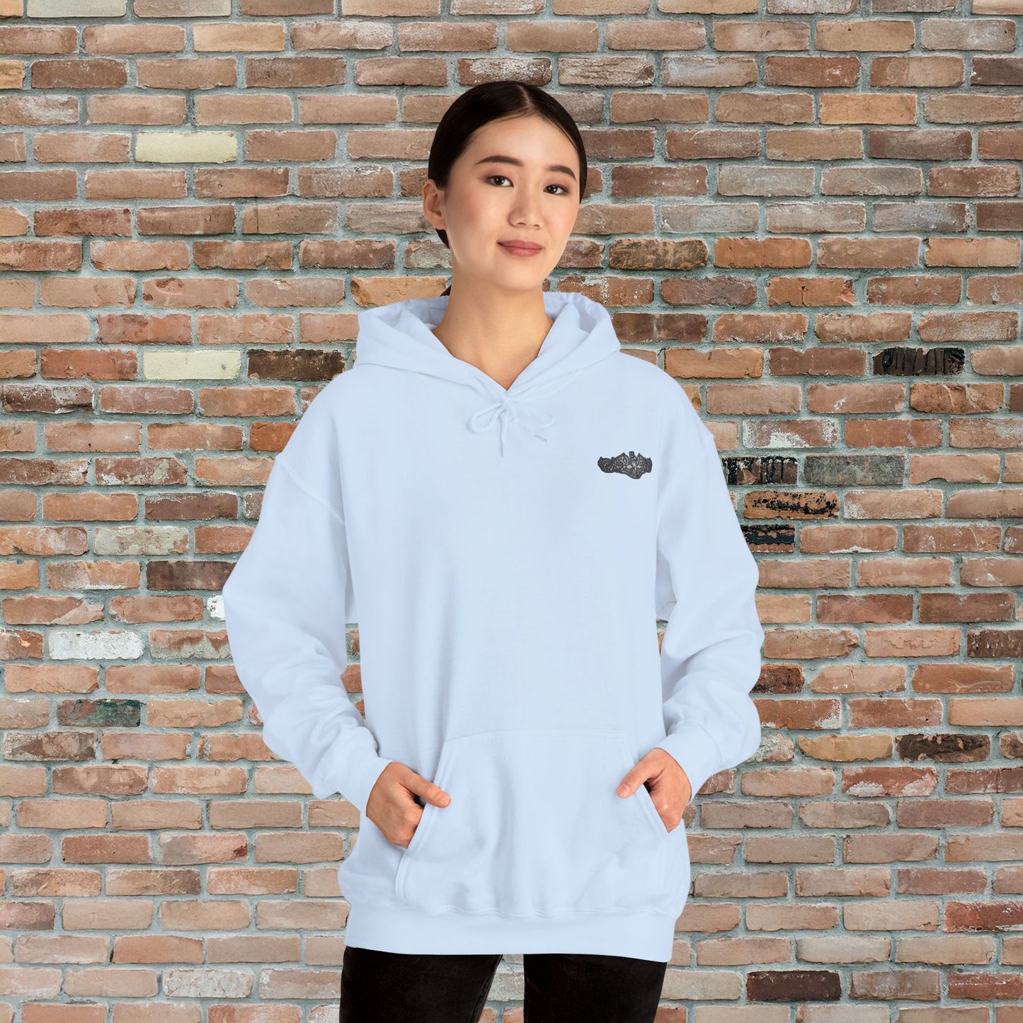 United States S.Q.U.I.D. Submarine Qualified Until I Die Navy Dolphins Front Unisex Heavy Blend™ Hooded Sweatshirt