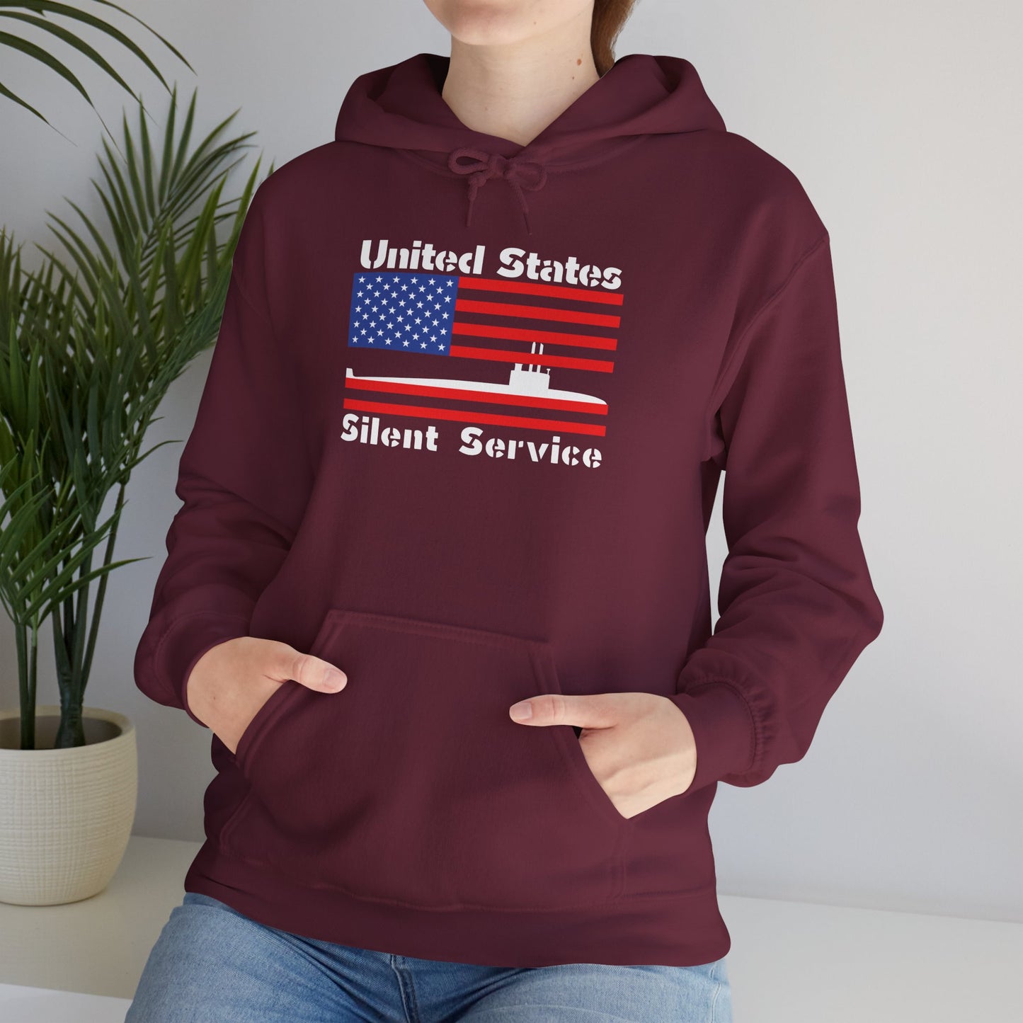 United States Submarine Silent Service USA Flag Unisex Heavy Blend™ Hooded Sweatshirt