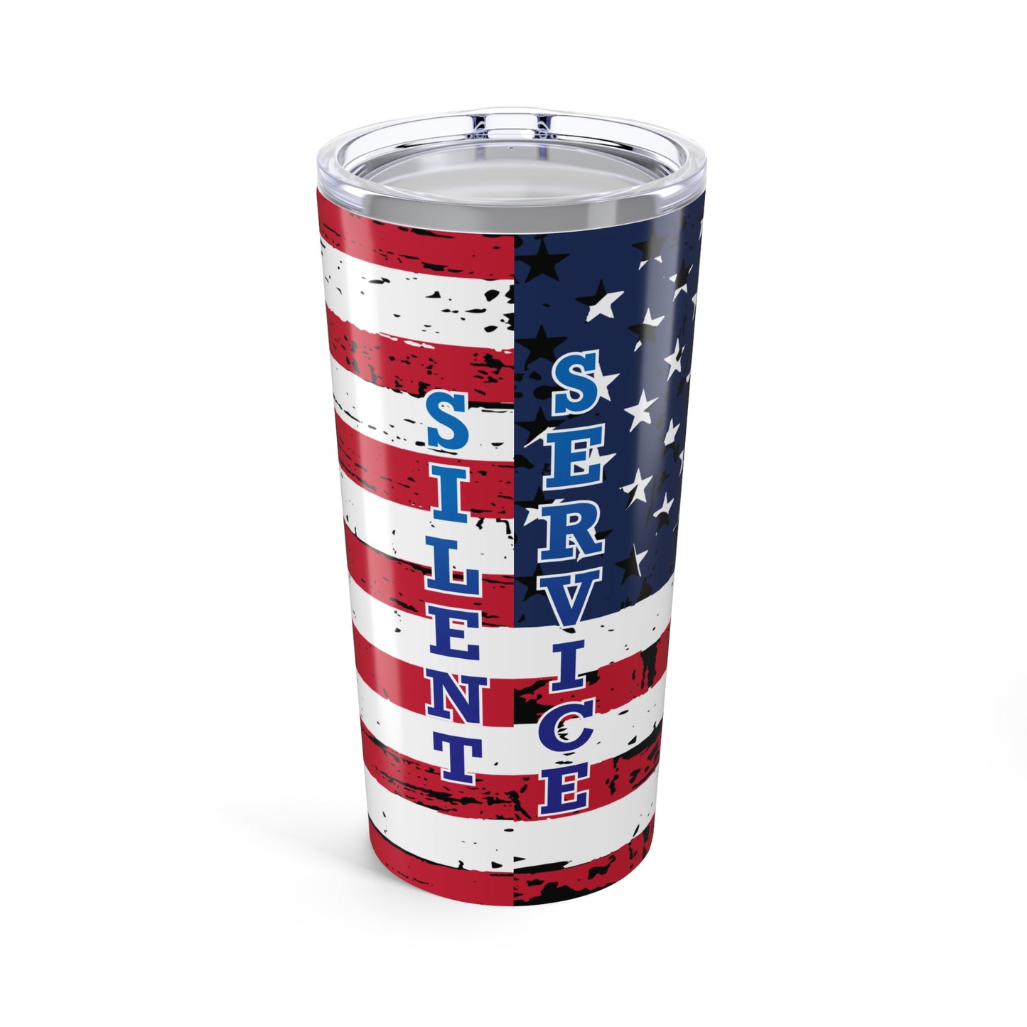United States Submarine Force Silver Dolphins Silent Service Stainless Steel Tumbler 20oz