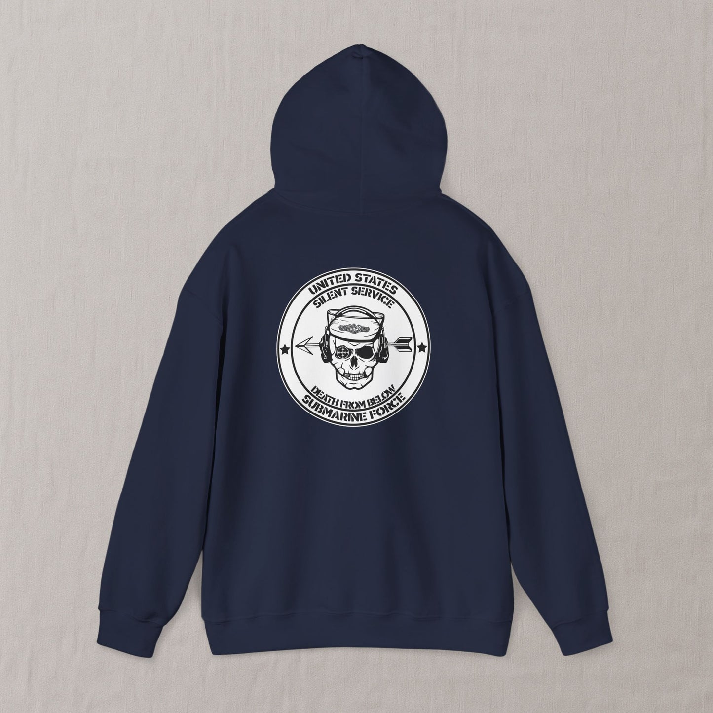 United States Submarine Force Dolphins Silent Service Death From Below Unisex Heavy Blend™ Hooded Sweatshirt