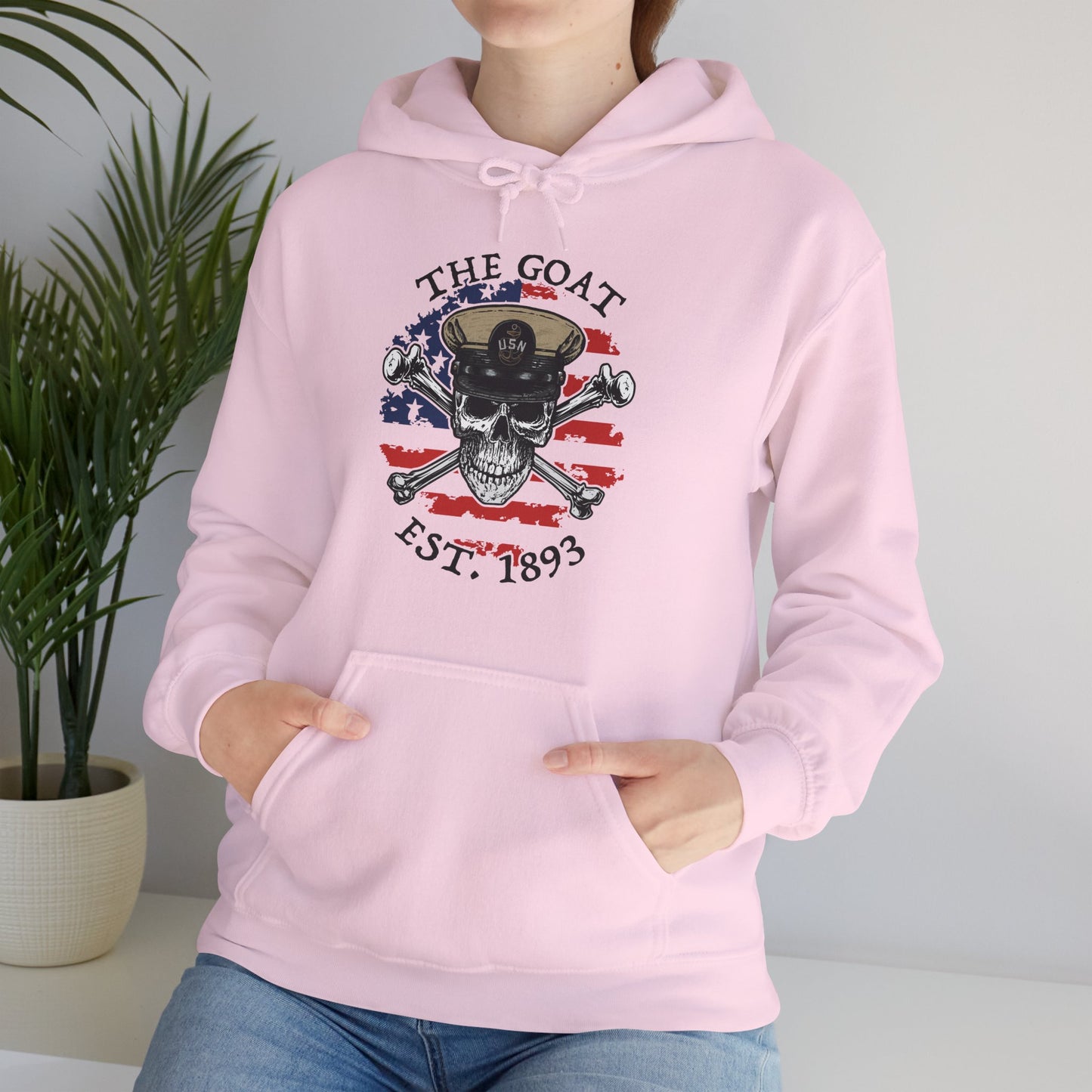 United States Naval CPO Skull Crossbones The Goat Est 1893 Unisex Heavy Blend™ Hooded Sweatshirt