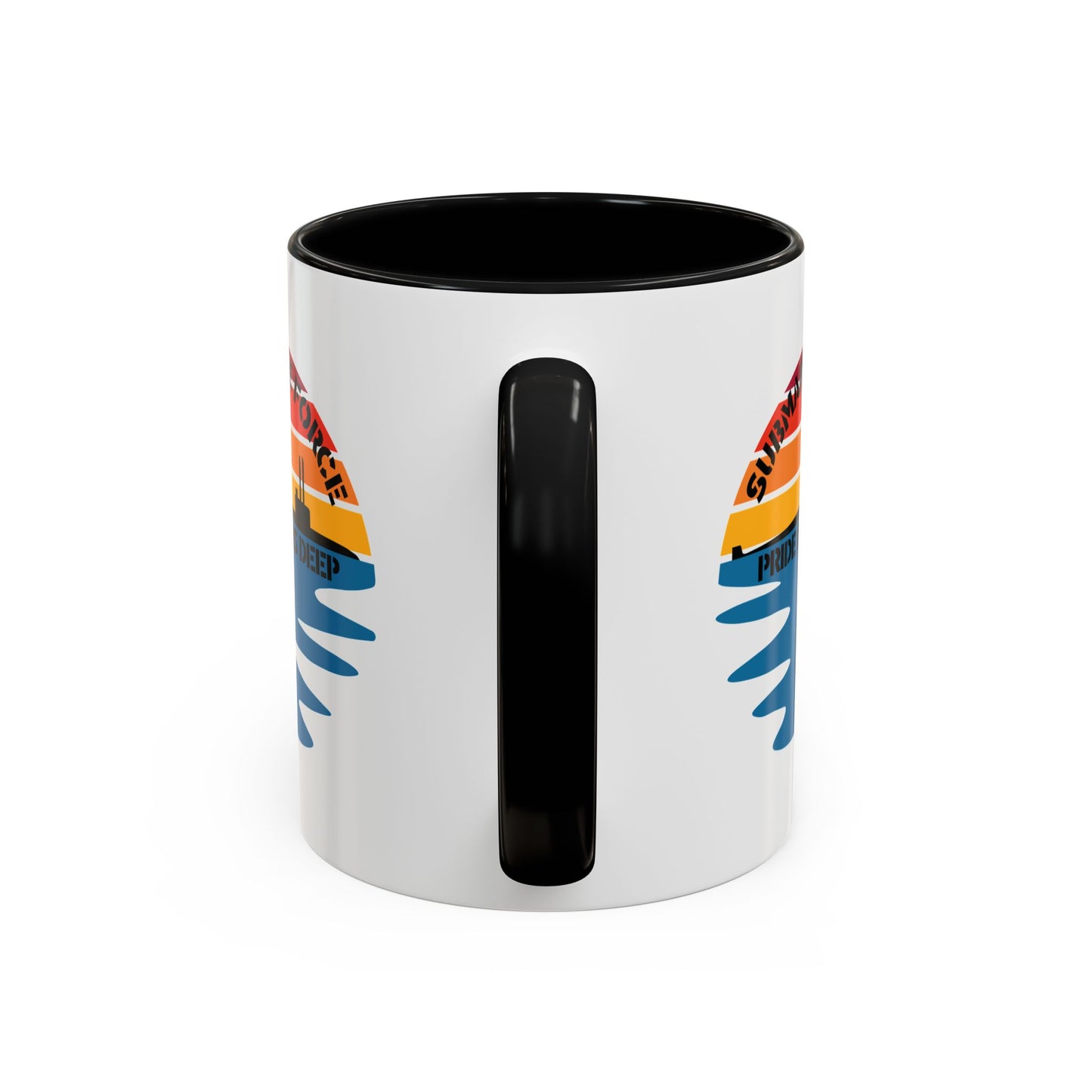 Sunrise United States Navy Submarine Force Pride Runs Deep Accent Coffee Mugs